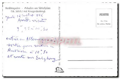 Kriegerdenkmal w Berchtesgaden — pomnik upamiętniający zmarłych — wydawca Perutz, n° 305 — Rewers