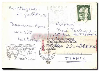 Berchtesgaden - Obersalzberg — Dom Hitlера — 3 sceny historyczne (1939, 1945, 1952) — Rewers