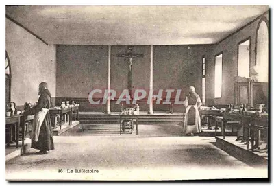 O Refeitório — Abadia de Nossa Senhora de Thymadeuc, O.C.R. em Bréhan Loudeac — editor: Companhia Alsaciana de Artes Fotográficas, Strasbourg