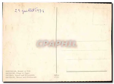 Ostende — Praia e Promenade — 933/20 — Verso