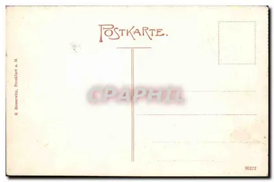Assmannshausen przy Rynie — widok na Ryn wraz z parowcem — R. Mannewitz, Frankfurt a. M. — Rewers