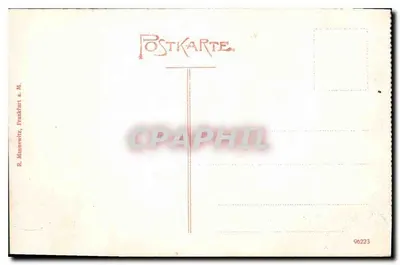 Caub und die Pfalz — uitzicht op de Rijn en het kasteel — R. Mannewitz, Frankfurt a.M. — Achterkant