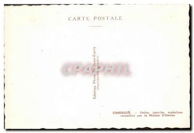 Dois crianças órfãs — Camarões — Edições Padres do Espírito Santo — Verso