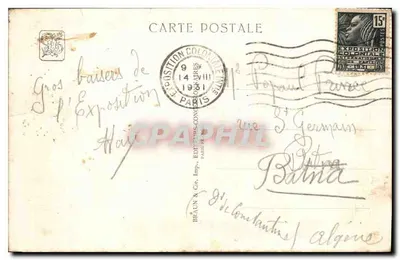 Pavilhão dos Países Baixos — Porta de entrada principal — Exposição Colonial Internacional Paris 1934 — Verso
