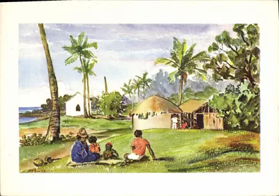 Nova Caledônia — Yenghébane, distrito de Poum — Cozinha indígena — Missões Evangélicas de Paris