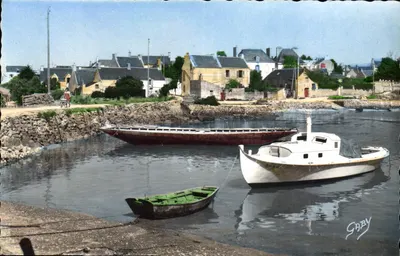 La Pointe à Larmor-Baden — vista do porto com barcos — editor Gaby, n°2