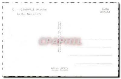 Granville (Manche) — Ulica Notre-Dame — Wydawnictwo Gaby, Nantes — Rewers