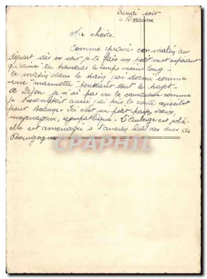 Stara pocztówka — Cour d'honneur hotelu Dieu w Beaune — Rewers