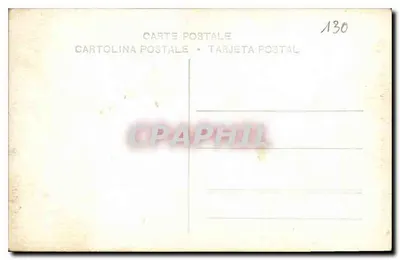 Agricultor con seis caballos y arado — Tarjeta postal antigua n°130 — Reverso