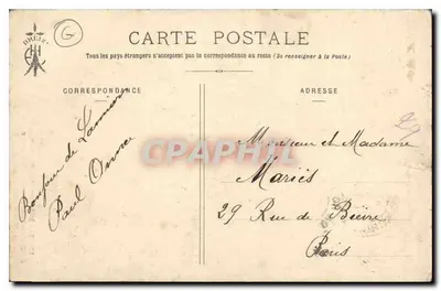 Pèlerins au Pardon de Saint-Laurent-du-Pouldour — scène de bain rituel en Plounerin (C.-du-N.) — éditeur E.H. S.-B. — Verso
