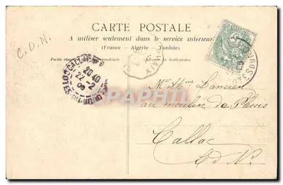 Quintin - Castelo de M. o conde de Robien — Bretagne, fot. Mancel, editor em Binc — Verso