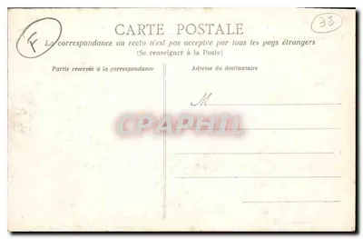 Stara pocztówka Rennes Pogrzeby ofiar pożaru Szpitala La Piletiere — Rewers