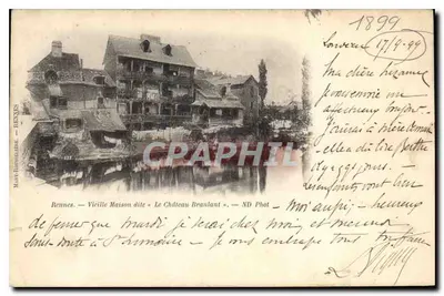 Stara pocztówka Rennes Stara budowa zwana Le Chateau Branlant karta 1899
