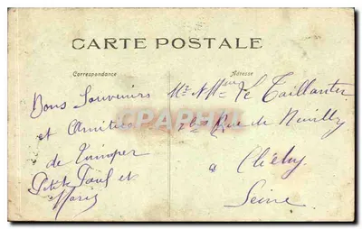 Dois crianças em trajes bretones — Coleção Villard, Quhinpei — n° 4031 — Verso