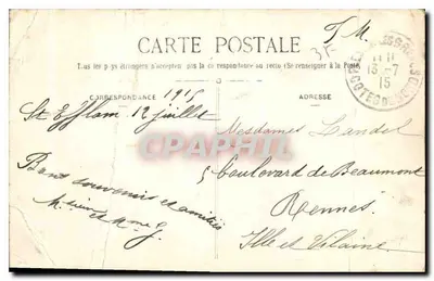 Saint-Efflam (C.-du-N.) — HOTEL du GRAND ROCHER — Widok na morze — Rewers
