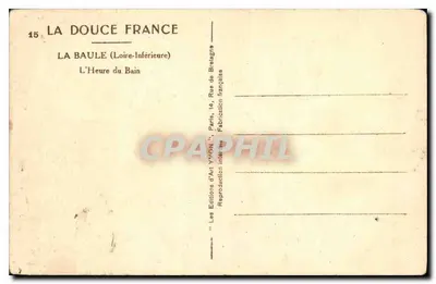 La Baule (Loire-Inférieure) — Godzina kąpieli — Wydawnictwo Art YVON — Rewers