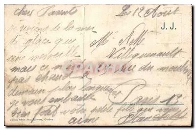 Chamonix - Grot van de Bossons Gletsjer en de Middenpunt — J.J. 6127 — Achterkant