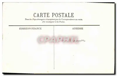 Katedra Notre-Dame w Paryżu — widok nocny — wydawca nieznany, numer serii nie widoczny — Rewers