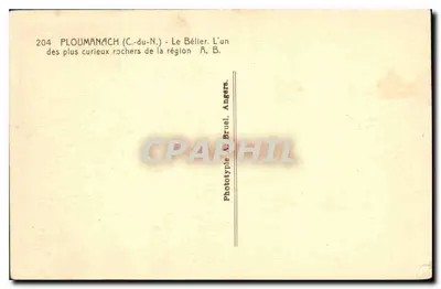 PLOUMANACH (C.-du-N.) - A Capra. Um dos rochedos mais curiosos da região — Verso