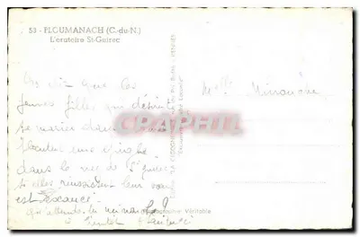 Oratoriump Świętego Guireka — Ploumanach (Côtes-du-Nord) — Wydawca: 'LA CIGOGNÉE' — Nr 53 — Rewers