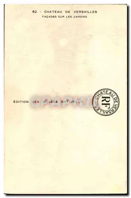 Zamek w Versailles — Façady na ogrody — Wydawnictwo Muzeów Narodowych, nr 82 — Rewers
