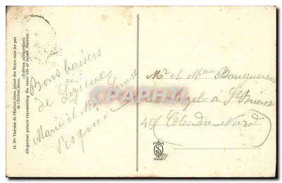 Sainte Thérèse de l'Enfant-Jésus — Allegorie der Blumen unter den Füßen — Verlag Denos — Rückseite