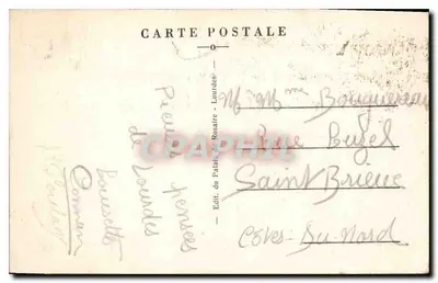Lourdes — Entrada da Esplanada — Éditeur du Palais du Rosaire — Verso