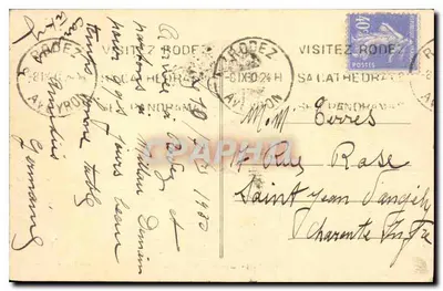 Rodez — Krypta Świętego Sepulkrum — Fotografia A. Boyer, Rodez — Rewers