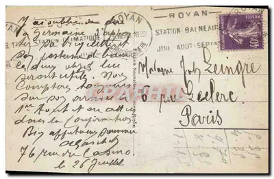 Royan - De Rochers de Vallières — Uitgave Nouvelles en Bretagne, n°63 — Achterkant