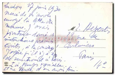 Luchon — Os Altos Cumes Fronteiriços e o Porto de Venasque — Vista da Estrada de Montauban — Série 1, n°504 — Editor: Labouche Fr., Toulouse — Verso
