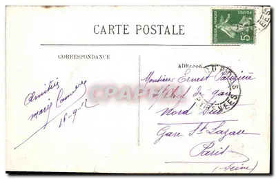 Lourdes — Statua św. Michała i Bazylika — LL, n°96 — Rewers