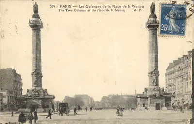 Paris — Colunas da Place de la Nation — A.P. n°355