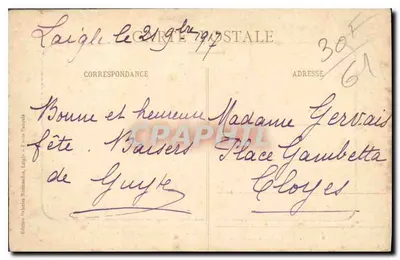 Laigle (Orne) - O Castelo (Lado Sudeste) — Edições Frères Normand, Laigle — Verso
