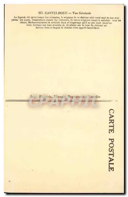 Castelbouc — Vista Geral — Impr. François, Limoges — Verso