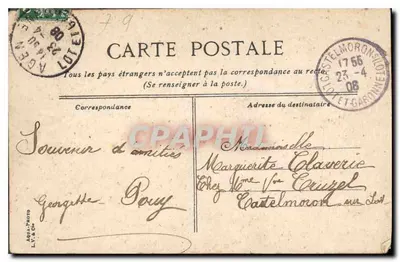 Widok z Déux-Sèvres — Metaliczny most nad rzeką — Thouars, Widok ogólny, seria n°12 — Rewers
