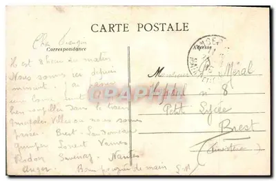 Angers — Katastrofa mostu Basse-Chaine podczas przejazdu 11. Légera (16 kwietnia 1850) — L.V., fot. — Rewers