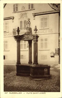 Guebwiller — Poço de São Léger — editor Braun & Cie, Mulhouse-Dornach