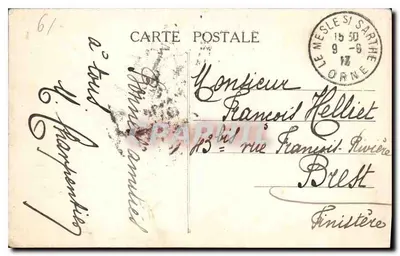 Le Perche pittoresque — Otoczenie Bellesme — Wydawca Jules Renouit — Rewers