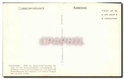Fougères — El Pozo del Castillo — LL. — n° 109 — Reverso