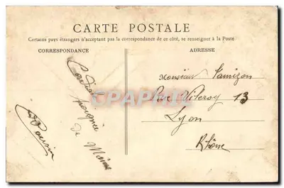 Le Mans — Rue Lecormié — Stacja tramwajowa pędzla parowego — R. F. — B. J. C., Paryż — Rewers