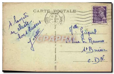 Paris — Hotel dos Invalidos — Túmulo de Napoleão I — editor J.H. n°174 — Verso