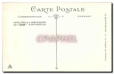 Capilla de los París — La Sainte-Baume — Hotel de la Sainte-Baume — Reverso