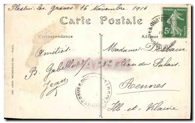 Saint-Efflam (Côtes-du-Nord) — Droga do Saint-Michel — IMP. PHOT. NEURDIN ET CIE. PARIS, n°137 — Rewers