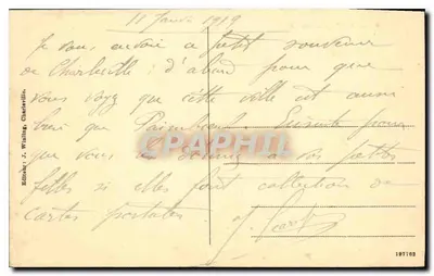 Charleville - Place Ducale (2) — vista aérea — editor J. Willing, n° 187783 — Verso