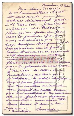 Menton — Visão geral tirada do Boulevard de Garavan — R. M. n°1433 — Verso