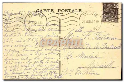 Digne-les-Bains (B.-A.) — Widok ogólny — Wydawca: J. Sire — Rewers