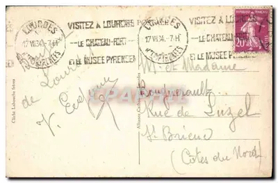 Lourdes — Błogosławieństwo Świętego Sakramentu przed Rosarymem — Rewers