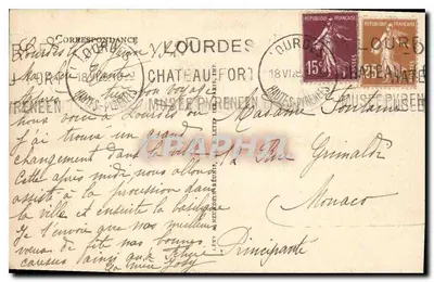 Lourdes — L'Esplande i Bazylika. Widoki z Zamku-Fortu — LL, n° 209 — Rewers