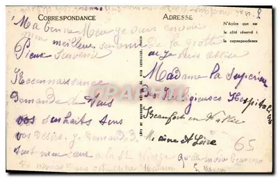 Lourdes — Procesión delante del Rosario — LL — Reverso