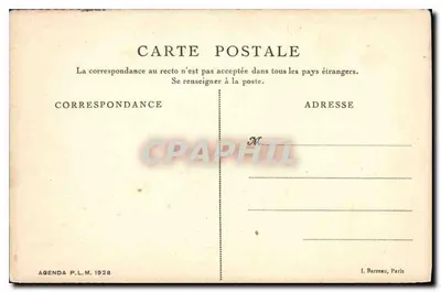 Kościół w Brou — Grobowiec Marguerity z Bourbons — Cl. Boulanger, Agenda P.L.M. 1928 — Rewers